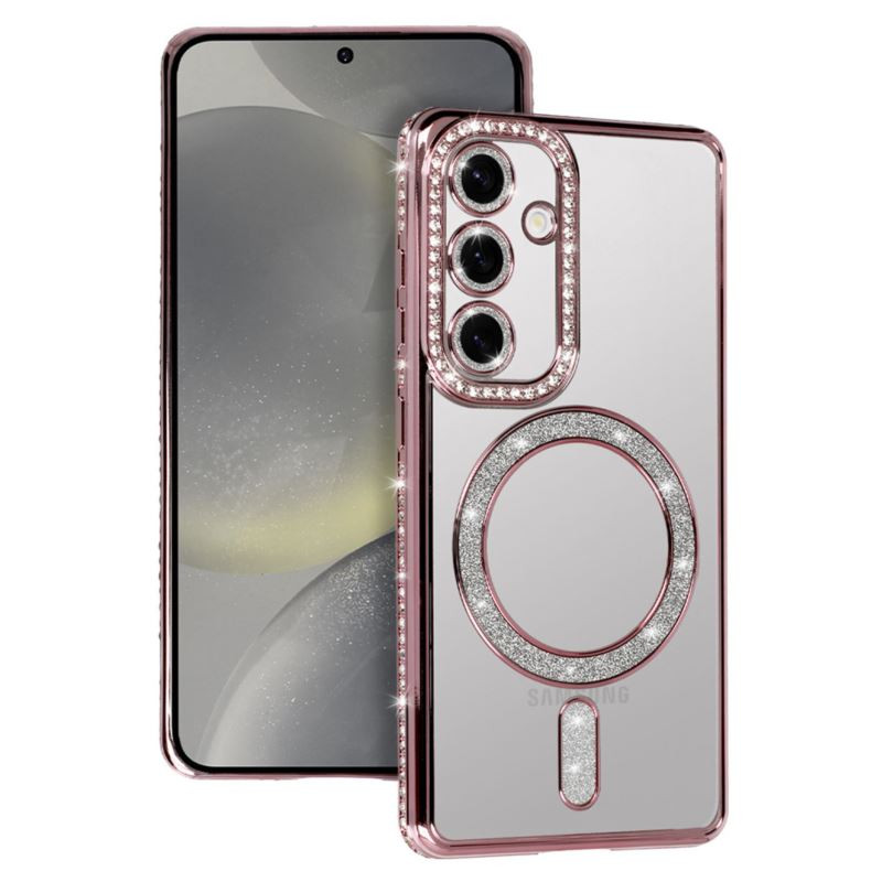 Etui MagSafe Bling na telefon Samsung Galaxy A35 5G A356 różowe