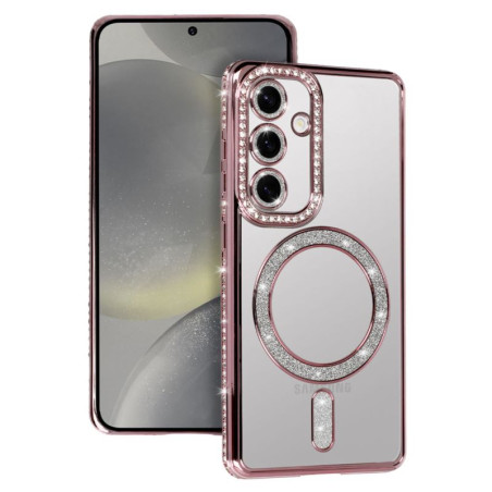 Etui MagSafe Bling na telefon Samsung Galaxy A35 5G A356 różowe