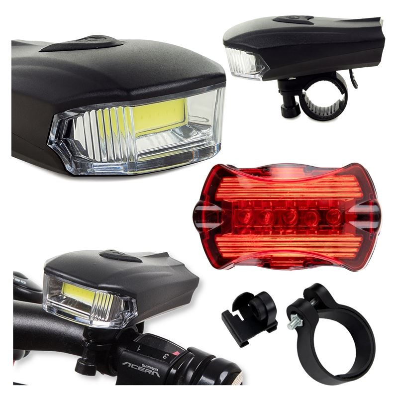 Lampka rowerowa LED COB 5W na przód i tył oświetlenie na rower