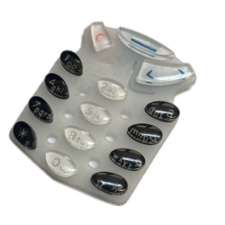Klawiatura do telefonu Nokia 3310 kryształowa biało-czarna
