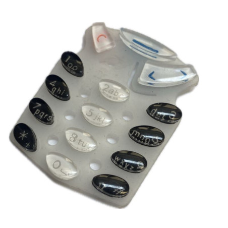 Klawiatura do telefonu Nokia 3310 kryształowa biało-czarna