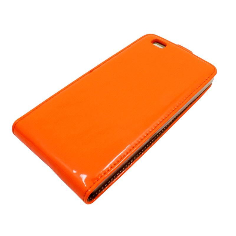 Etui pionowe z klapką SLIM FLEX FRESH na telefon Huawei P8 LITE pomarańczowe