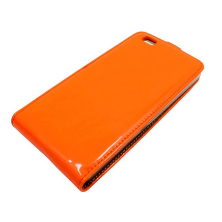 Etui pionowe z klapką SLIM FLEX FRESH na telefon Huawei P8 LITE pomarańczowe
