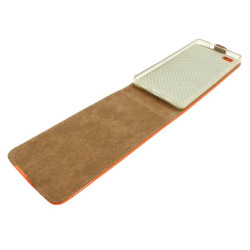 Etui pionowe z klapką SLIM FLEX FRESH na telefon Huawei P8 LITE pomarańczowe