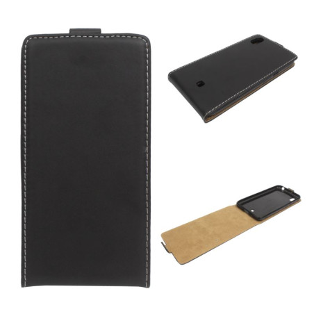 Etui pionowe z klapką SLIM FLEX na telefon LG K20 LMX120EMW czarne HQ