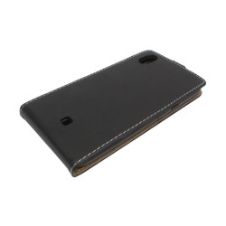 Etui pionowe z klapką SLIM FLEX na telefon LG K20 LMX120EMW czarne HQ