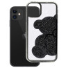 Etui TEDDY BEAR na telefon Apple iPhone 11 A2111 z kryształkami damskie dziewczęce na prezent urodziny święta czarne