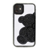 Etui TEDDY BEAR na telefon Apple iPhone 11 A2111 z kryształkami damskie dziewczęce na prezent urodziny święta czarne