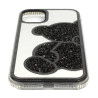 Etui TEDDY BEAR na telefon Apple iPhone 11 A2111 z kryształkami damskie dziewczęce na prezent urodziny święta czarne