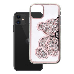 Etui TEDDY BEAR na telefon Apple iPhone 11 A2111 damskie dziewczęce na prezent urodziny święta różowe