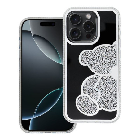 Etui TEDDY BEAR na telefon Apple iPhone 16 Pro Max A3296 damskie dziewczęce na prezent urodziny święta srebrne