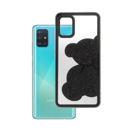 Etui TEDDY BEAR na telefon Samsung Galaxy A52 / A52 5G / A52s 5G damskie dziewczęce na prezent urodziny święta czarne