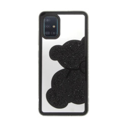 Etui TEDDY BEAR na telefon Samsung Galaxy A52 / A52 5G / A52s 5G damskie dziewczęce na prezent urodziny święta czarne