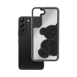 Etui TEDDY BEAR na telefon Samsung Galaxy S21 FE 5G G990 damskie dziewczęce na prezent urodziny święta czarne