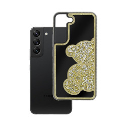 Etui TEDDY BEAR na telefon Samsung Galaxy S21 FE 5G G990 damskie dziewczęce na prezent urodziny święta złote