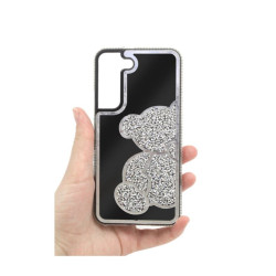 Etui TEDDY BEAR na telefon Samsung Galaxy S22 S901 damskie dziewczęce na prezent urodziny święta srebrne