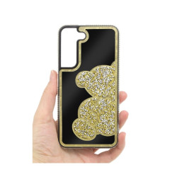 Etui TEDDY BEAR na telefon Samsung Galaxy S22 S901 damskie dziewczęce na prezent urodziny święta złote