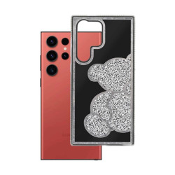 Etui TEDDY BEAR na telefon Samsung Galaxy S24 Ultra 5G S928 damskie dziewczęce na prezent urodziny święta srebrne