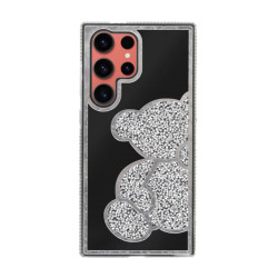 Etui TEDDY BEAR na telefon Samsung Galaxy S24 Ultra 5G S928 damskie dziewczęce na prezent urodziny święta srebrne