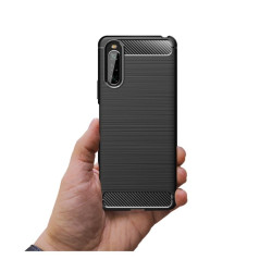 Etui Bumper Carbon Lux na telefon Sony Xperia 10 II XQ-AU51 czarne
