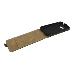 Etui pionowe z klapką SLIM FLEX na telefon Samsung Galaxy XCover 3 G388 / 3 VE G389 czarne HQ
