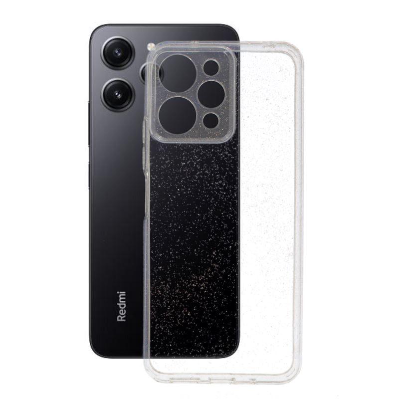 Etui Jelly Case GLITTER na telefon Xiaomi Redmi 12 4G 23053RN02A bezbarwne