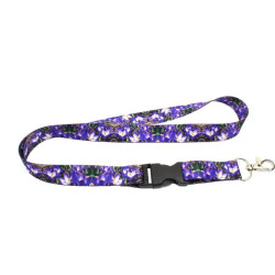 Smycz na szyję w kwiaty do telefonu i kluczy 20mm x 52cm WZÓR 6