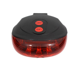 Lampka rowerowa LED na tył tylna na rower linia oświetlenie drogi 5 LED laserowa
