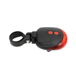 Lampka rowerowa LED na tył tylna na rower linia oświetlenie drogi 5 LED laserowa