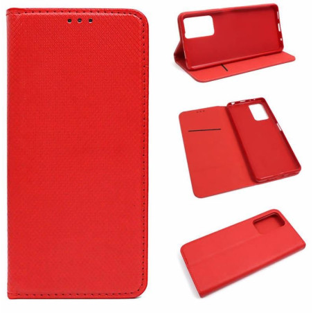 Etui Smart Magnet na telefon Xiaomi Redmi Note 10 Pro 4G czerwone