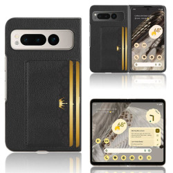 Etui Leather Card na telefon Google Pixel Fold 5G czarne
