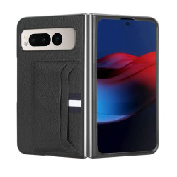 Etui Leather Card na telefon Google Pixel Fold 5G czarne