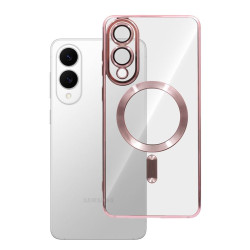 Etui Chrome MagSafe na telefon Samsung Galaxy S25 Edge 5G S937 różowe