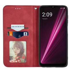 Etui Smart Retro na telefon T-Mobile T Phone Pro 5G / Revvl 6 Pro 5G czerwone