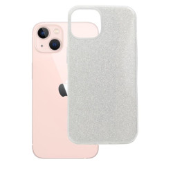 Etui Jelly Case SHINING HQ na telefon Apple iPhone 14 A2882 / 13 A2482 srebrne