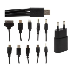 Ładowarka uniwersalna do telefonu tabletu Apple iPhone iPad Samsung Xiaomi motorola LG Nokia 10w1 czarna