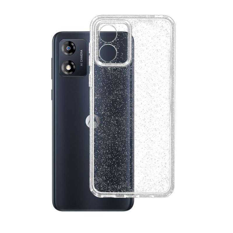 Etui Jelly Case GLITTER na telefon motorola moto e13 bezbarwne