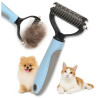 Szczotka zgrzebło do wyczesywania dla psa kota grzebień niebieski