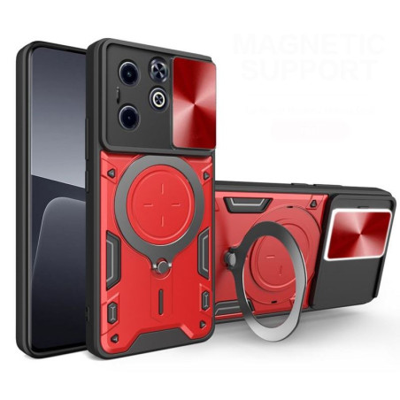 Etui Pancerne MAGNETIC Ring na telefon Infinix HOT 40i X6528B / Smart 8 X6525 Infinix HOT 40i czerwone