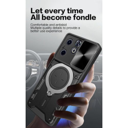 Etui Pancerne MAGNETIC Ring na telefon Infinix HOT 40i X6528B / Smart 8 X6525 Infinix HOT 40i czerwone