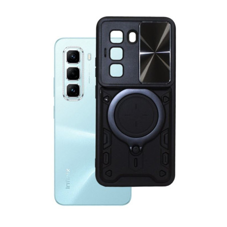 Etui Pancerne MAGNETIC Ring na telefon Infinix Hot 50 Pro 4G X6881 czarne