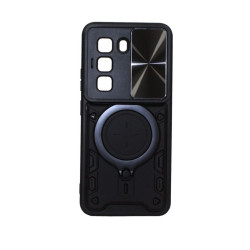 Etui Pancerne MAGNETIC Ring na telefon Infinix Hot 50 Pro 4G X6881 czarne