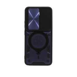 Etui pancerne Magnetic Ring na telefon Infinix Hot 50 Pro 4G granatowe
