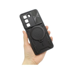 Etui pancerne Magnetic Ring na telefon Infinix Hot 50 4G czarne