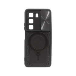 Etui pancerne Magnetic Ring na telefon Infinix Hot 50 4G czarne