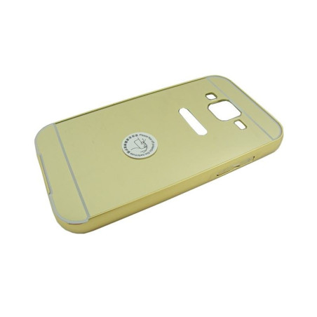 Etui Bumper Mirror ALU na telefon Samsung Galaxy Grand Prime G530 G531 złote