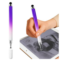 Rysik pojemnościowy fioletowy do ekranu - precyzyjny stylus do tabletu i telefonu z podwójną końcówką