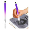 Rysik pojemnościowy fioletowy do ekranu - precyzyjny stylus do tabletu i telefonu z podwójną końcówką