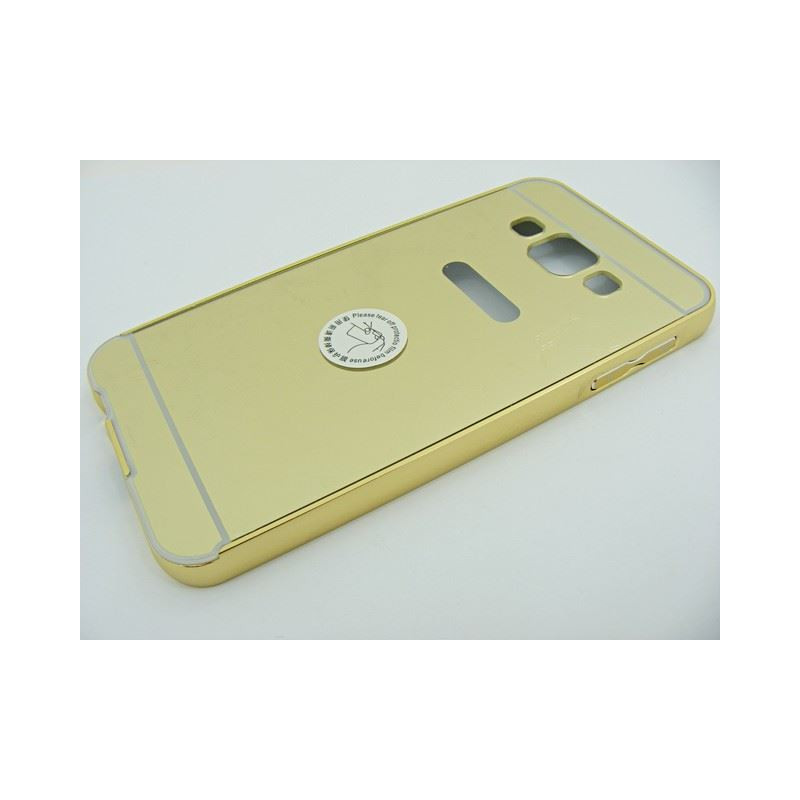 Etui Bumper Mirror ALU na telefon Samsung Galaxy A3 A300 złote