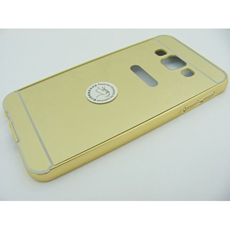 Etui Bumper Mirror ALU na telefon Samsung Galaxy A3 A300 złote